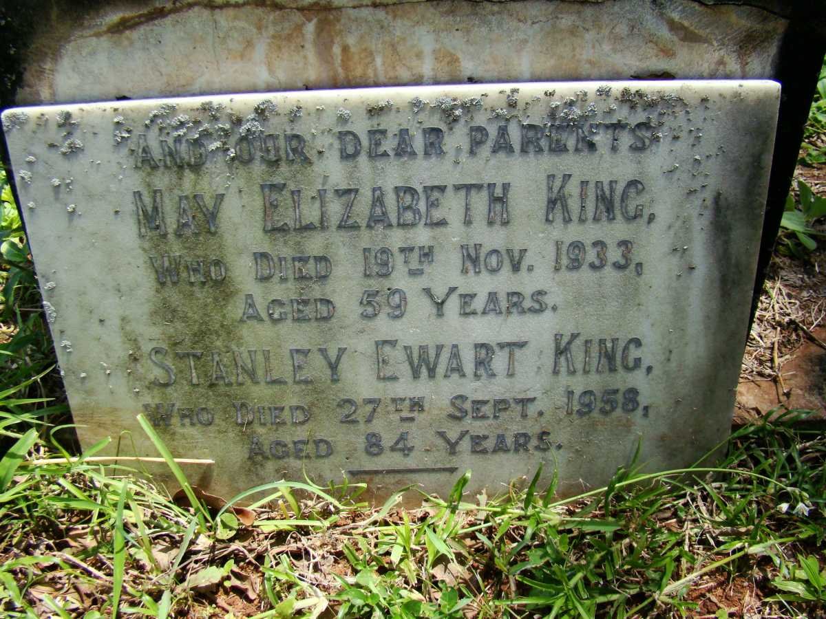 KING Stanley Ewart -1958 &amp; May Elizabeth -1933