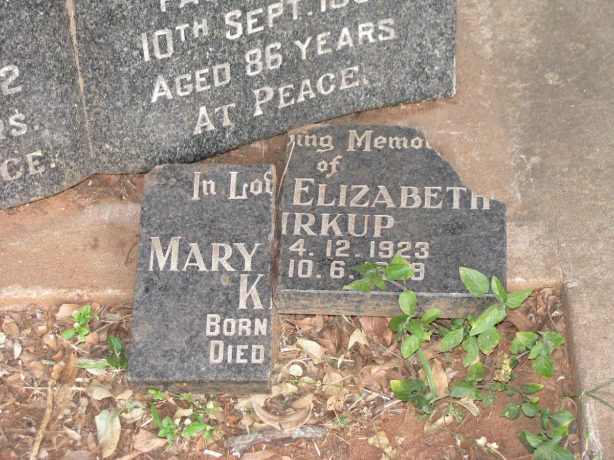 KIRKUP Elizabeth Mary 1923-19?9