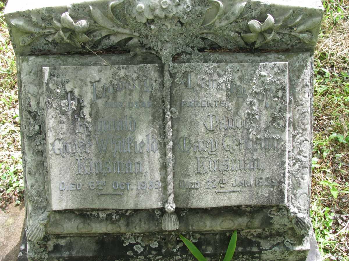 KINSMAN Reginald Guyse Whitfield  -1939 &amp; Maud Mary Grahame -1939