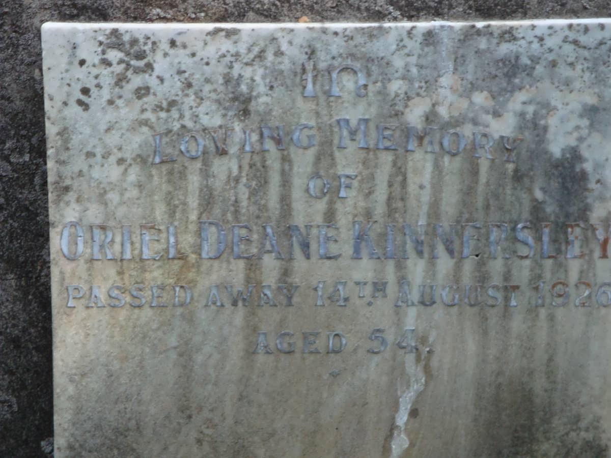 KINNERSLEY Oriel Deane -1926