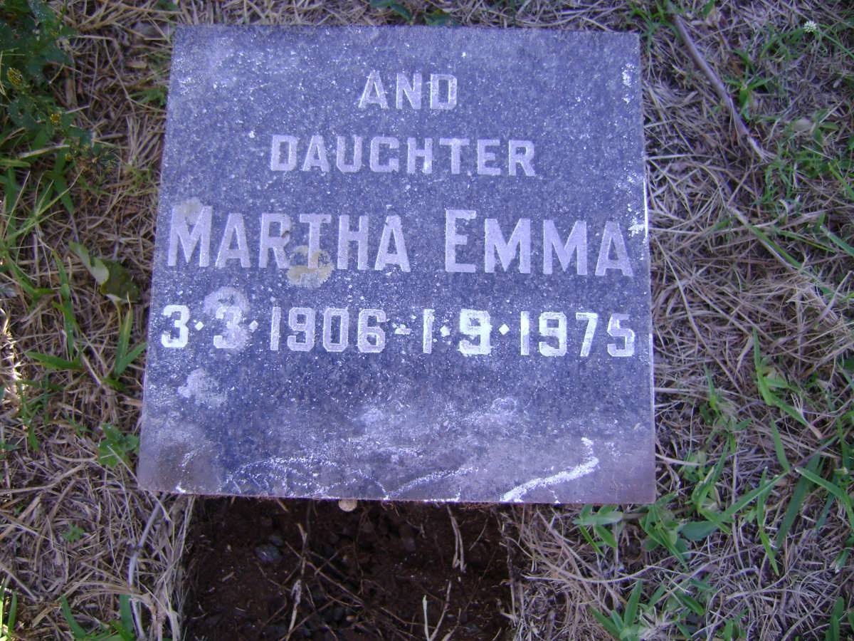 KING Martha Emma 1906-1975