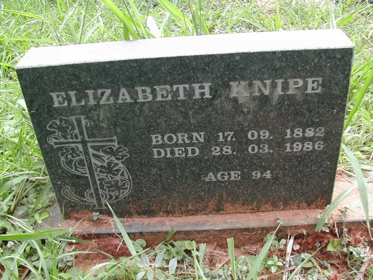 KNIPE Elizabeth 1882-1986