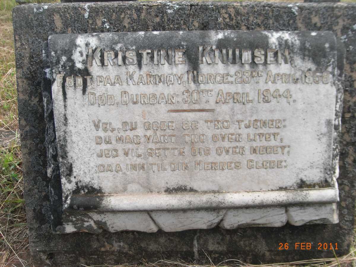 KNUDSEN Kristine 1858-1944