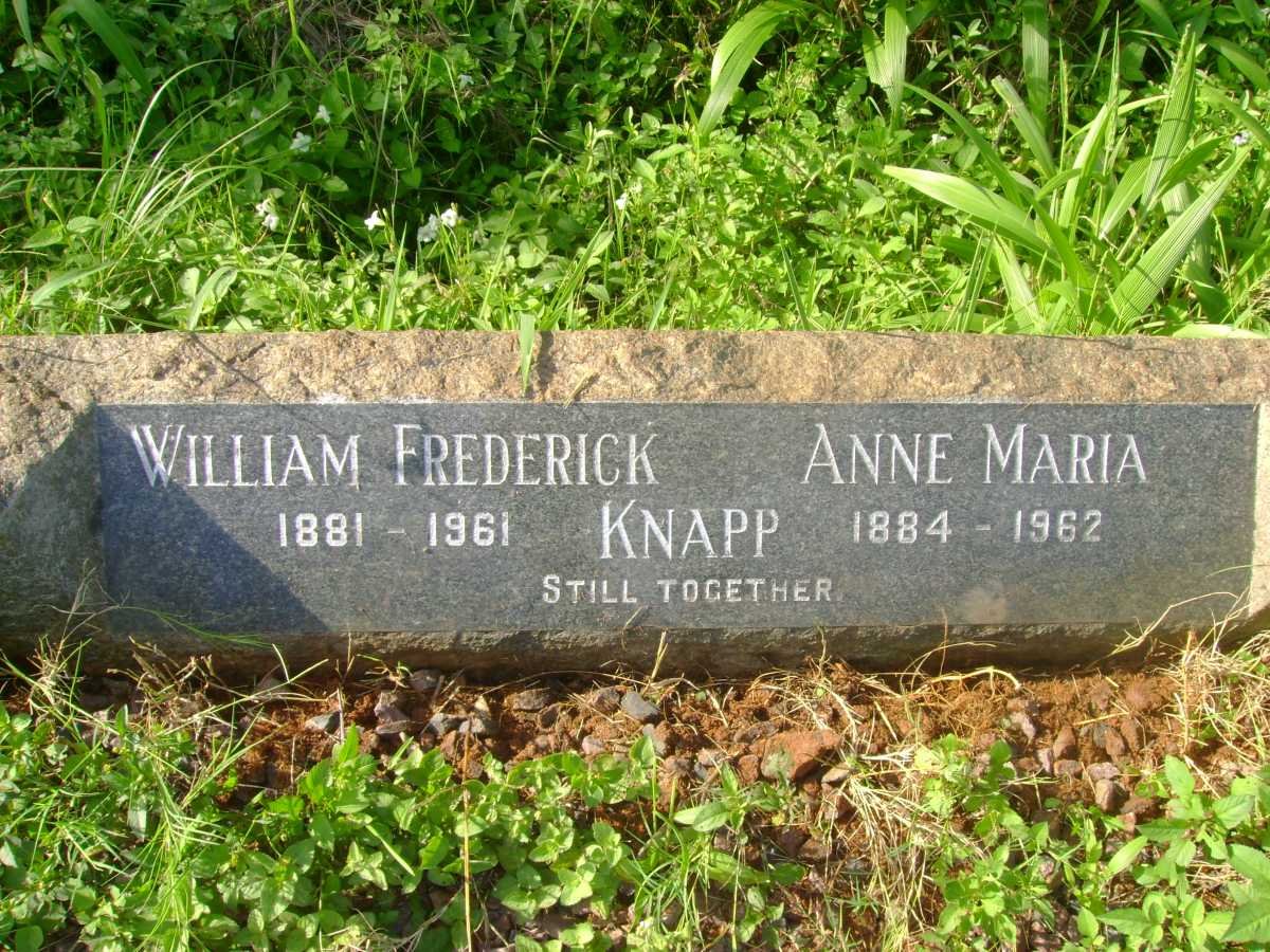 KNAPP William Frederick 1881-1961 &amp; Anne Maria 1884-1962