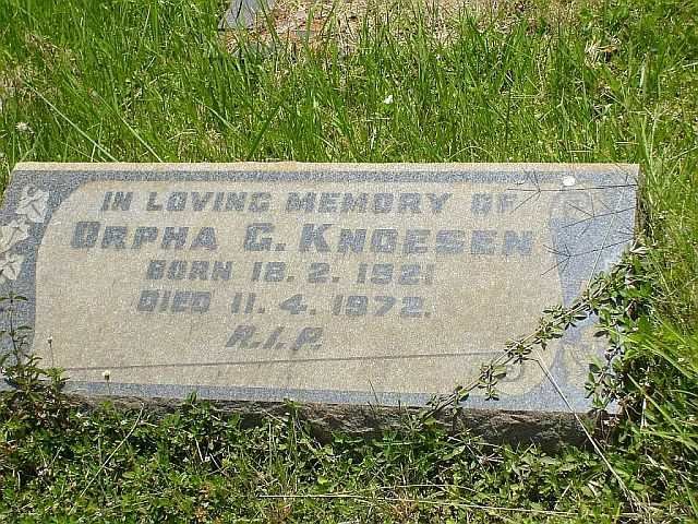 KNOESEN Orpha G. 1921-1972