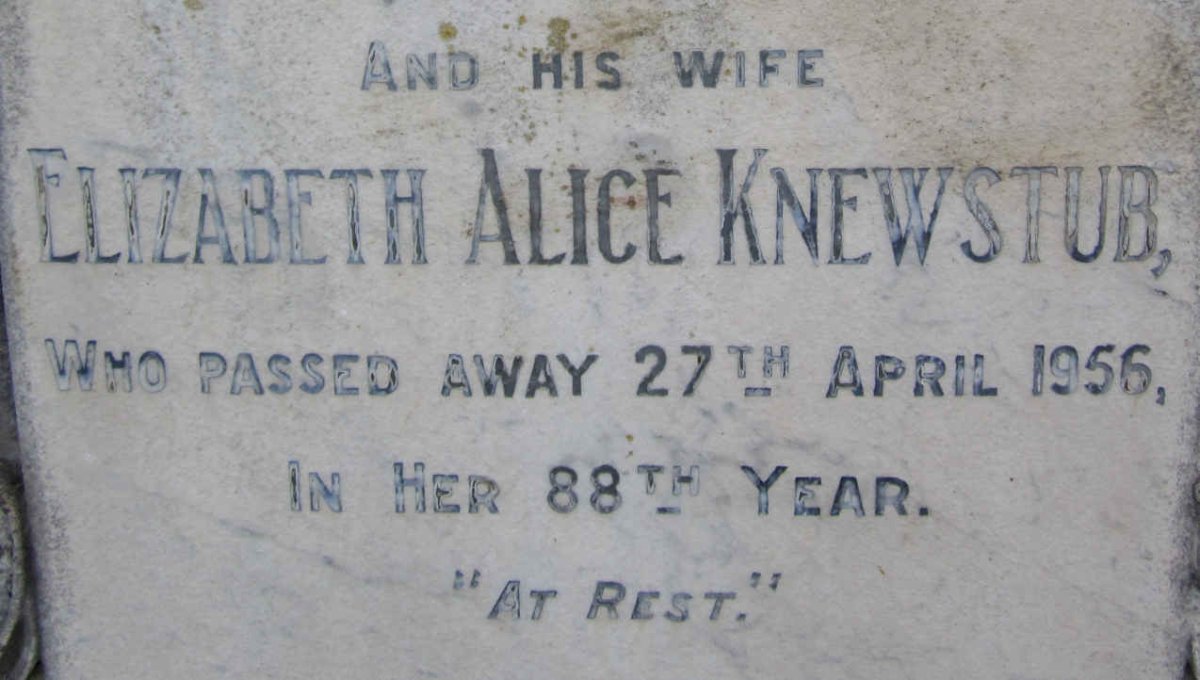 KNEWSTUB Elizabeth Alice -1956