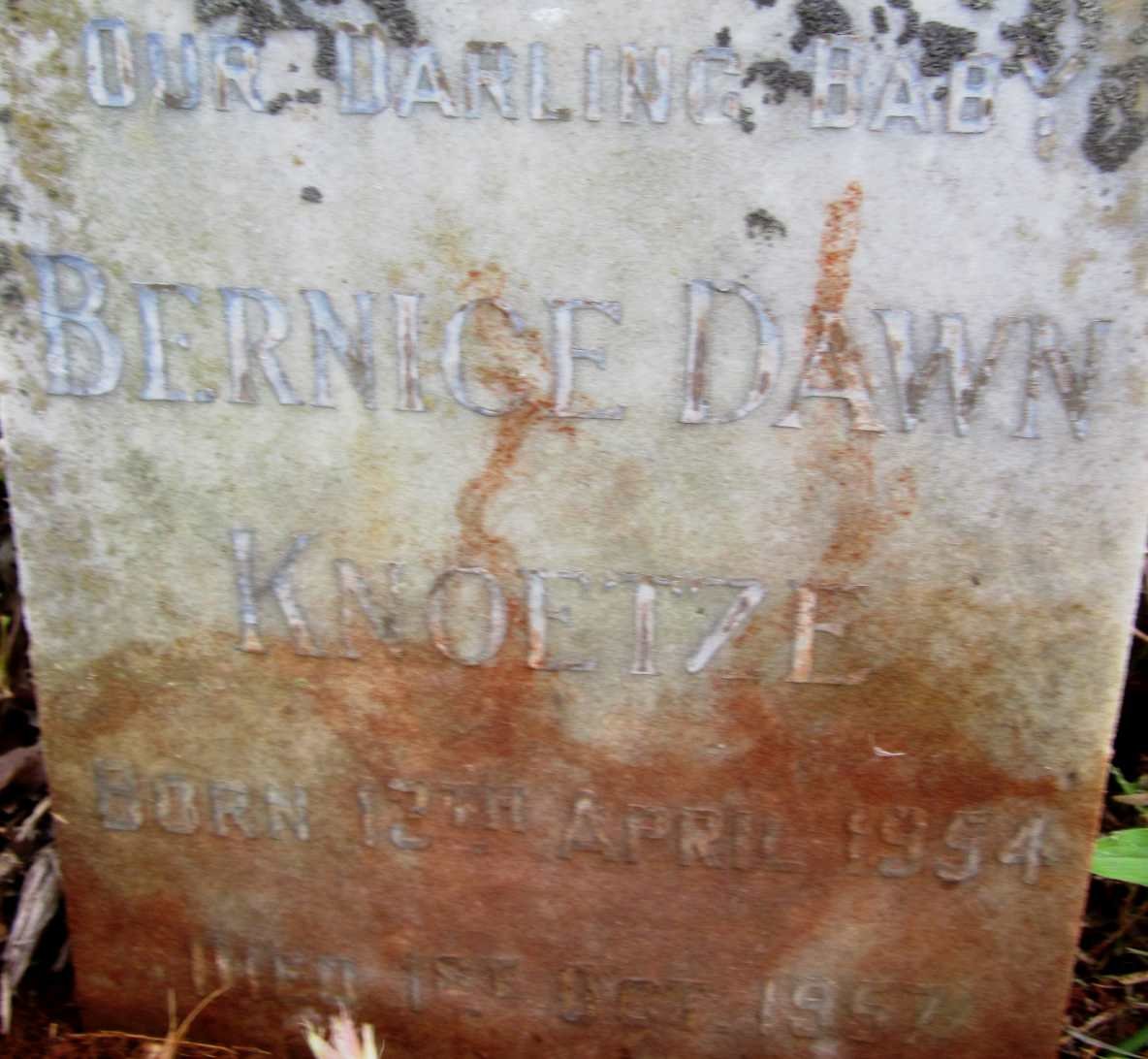 KNOETZE Bernice Dawn 1954-1957