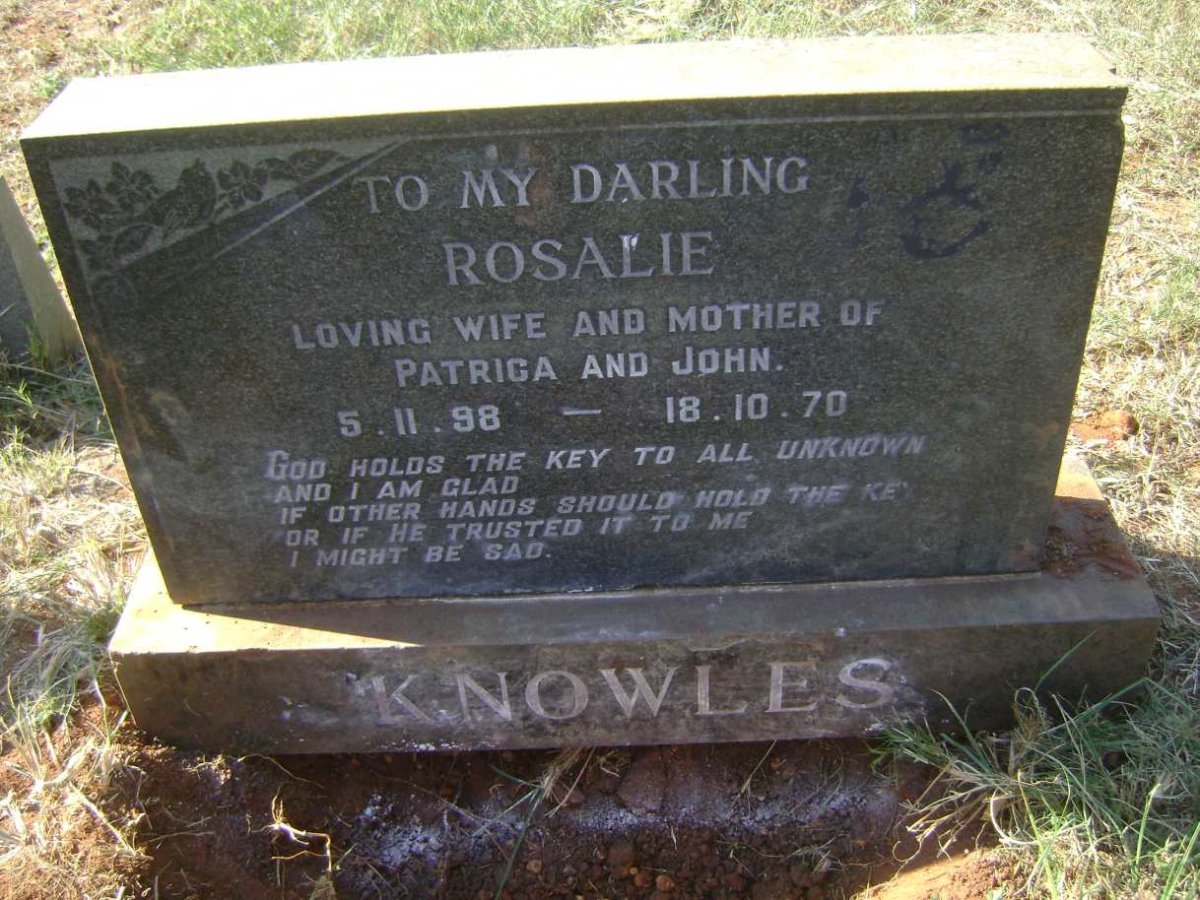 KNOWLES Rosalie 1898-1970