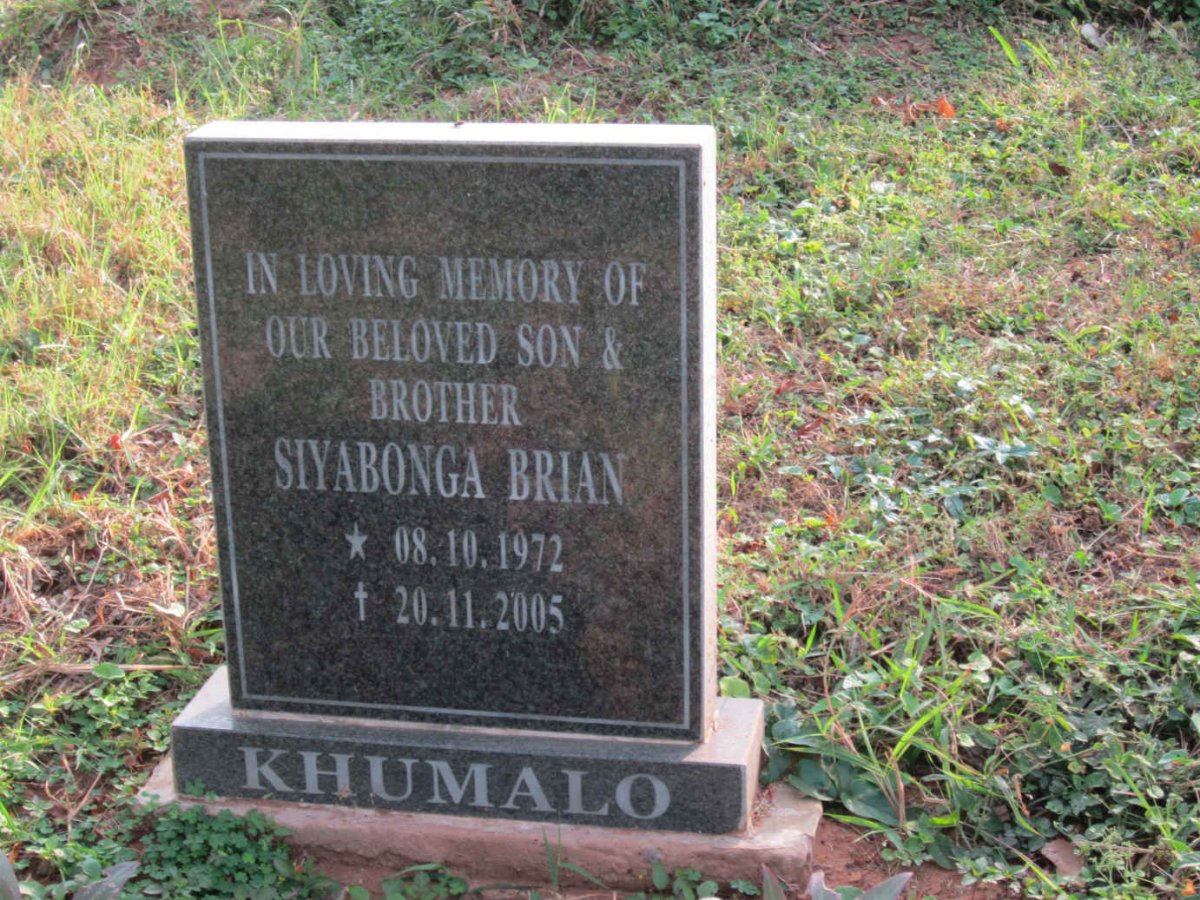 KHUMALO Siyabonga Brian 1972-2005