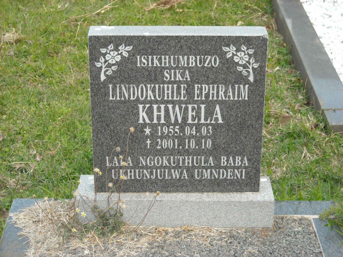 KHWELA Lindokuhle Ephraim 1955-2001