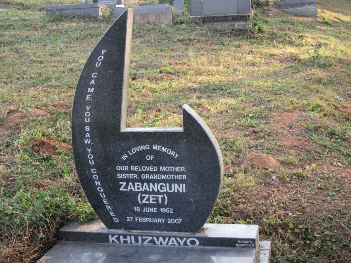 KHUZWAYO Zabanguni 1952-2007