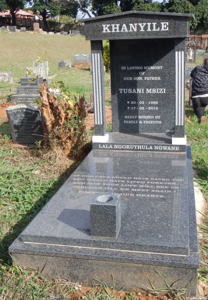 KHANYILE Tusani Msizi 1989-2016