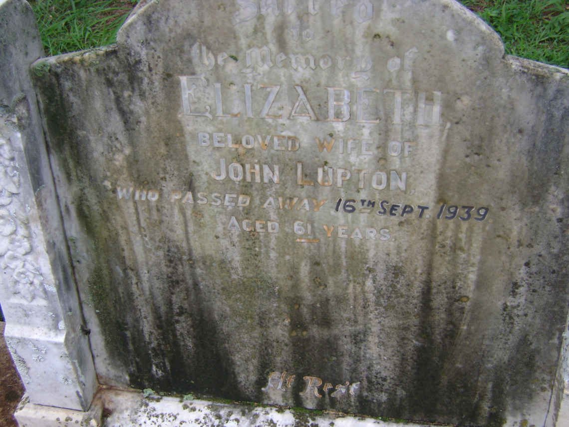 LUPTON Elizabeth -1939
