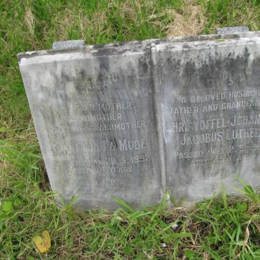 LUTHER Christoffel Johannes Jacobus -1967 &amp; Jeanetha La Mude -1992