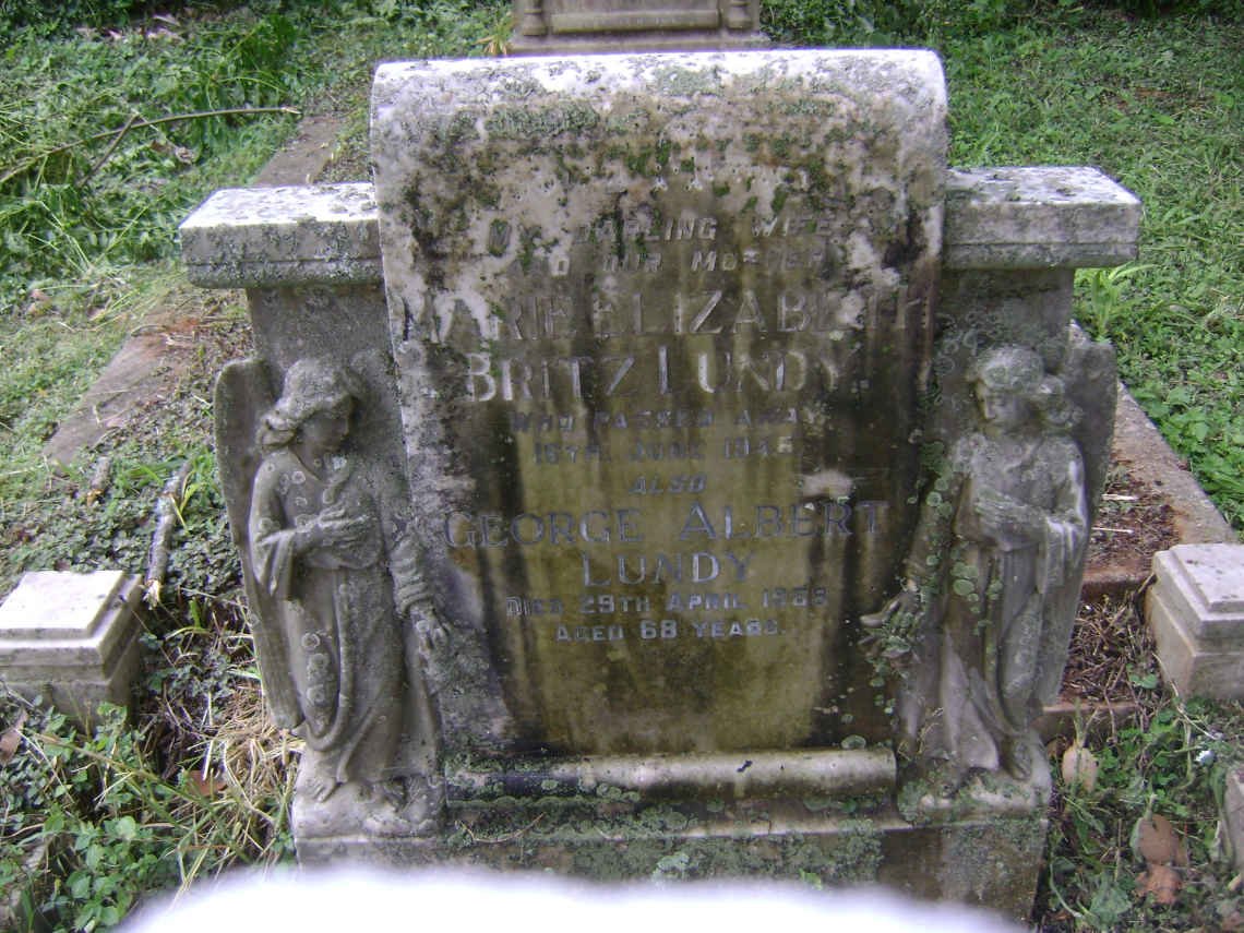 LUNDY George Albert -1969 &amp; Maria Elizabeth Britz -1946