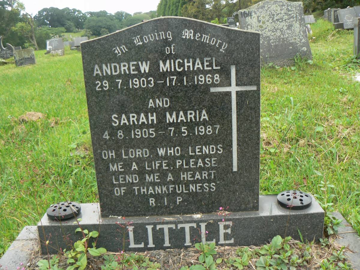 LITTLE Andrew Michael 1903-1968 &amp; Sarah Maria 1905-1987