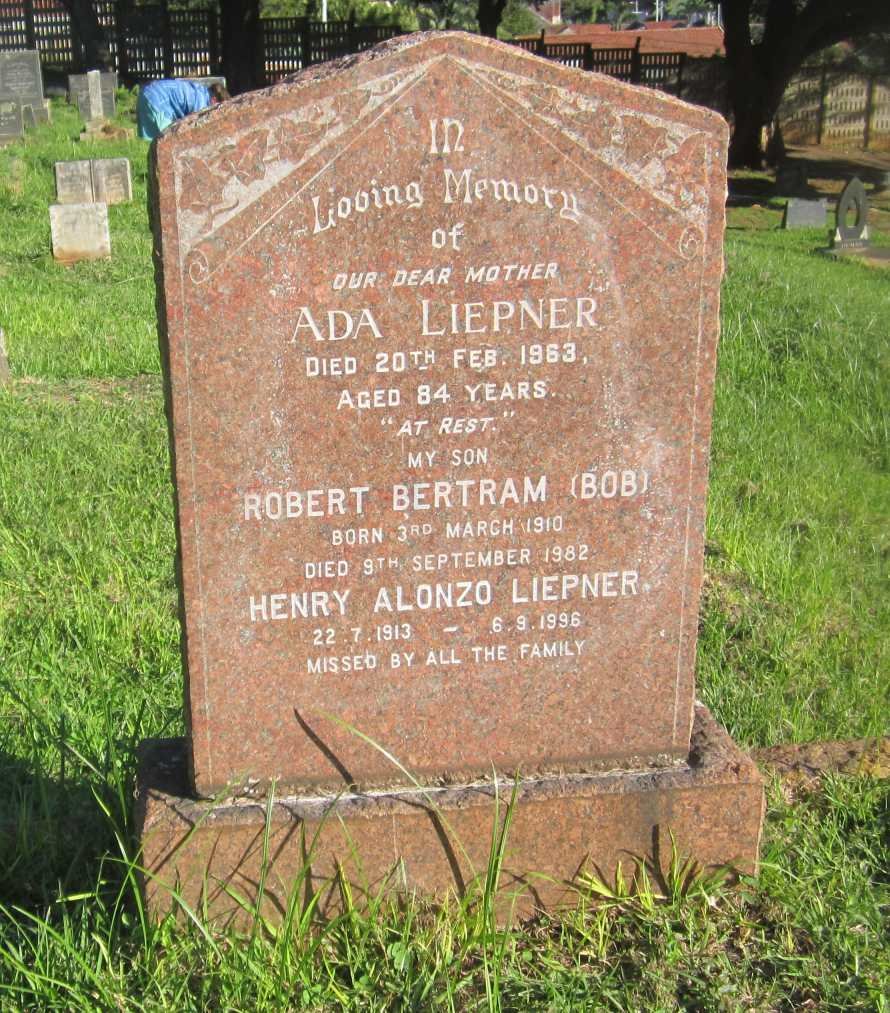 LIEPNER Ada -1963 :: LIEPNER  Robert Bertram 1910-1982 :: LIEPNER  Henry Alonzo 1913-1996