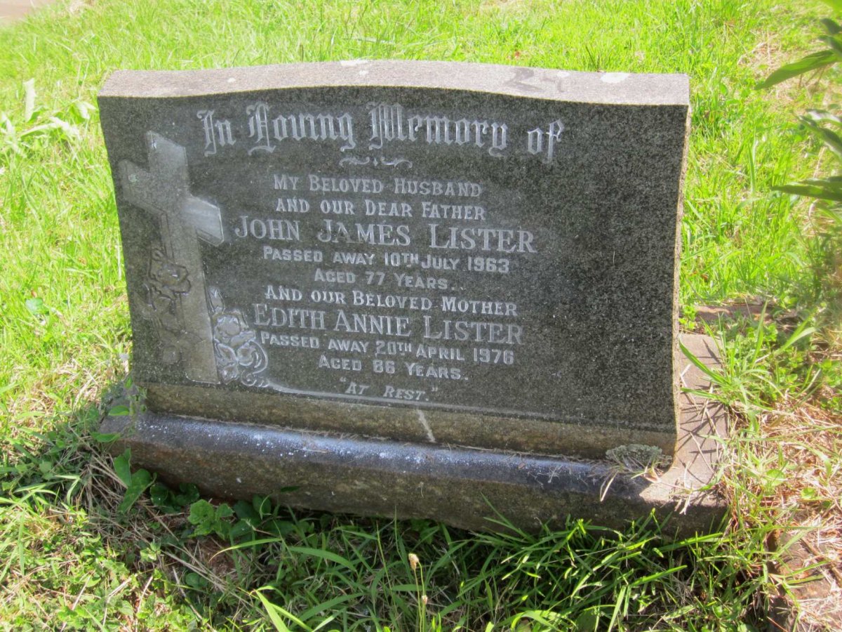 LISTER John James  -1963 &amp; Edith Annie  -1976