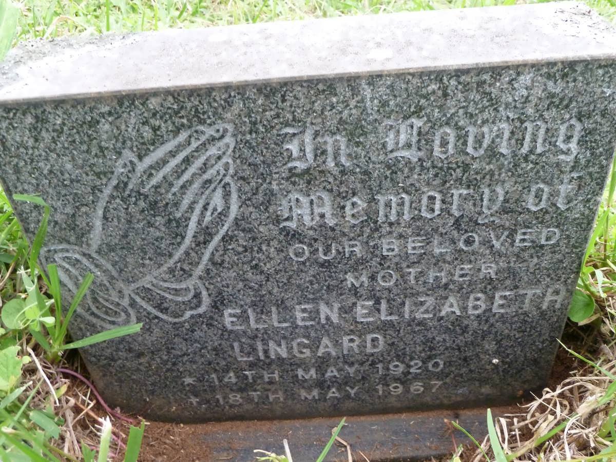 LINGARD Ellen Elizabeth 1920-1967