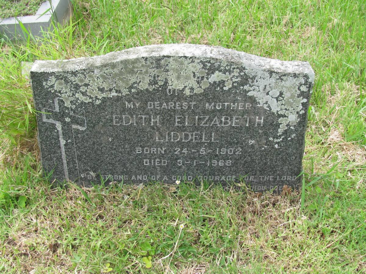 LIDDELL Edith Elizabeth 1902-1968
