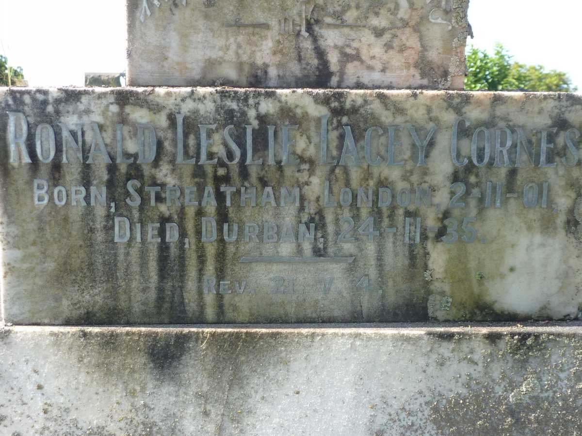 LIST John Michael -1937 :: CORNES Ronald Leslie Lacly 1901-1935