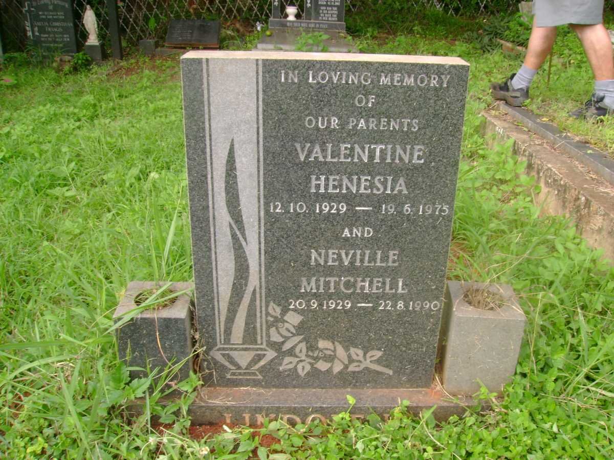 LINDOLENT  Neville Mitchell 1929-1990 &amp; Valentine Henesia 1929-1975