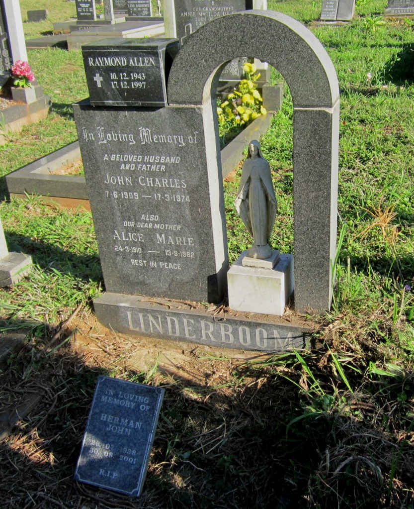 LINDERBOOM John Charles 1909-1974 &amp; Alice Marie 1910-1982 :: LINDERBOOM Herman John 1938-2001