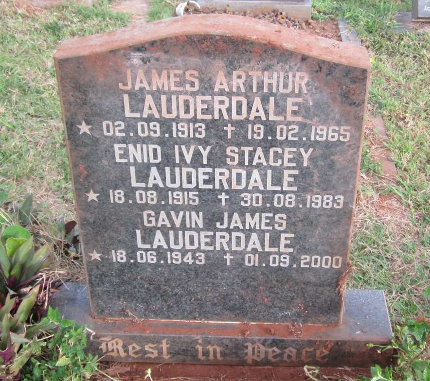 LAUDERDALE James Arthur 1913-1965 &amp; Enid Ivy Stacey 1915-1983 :: LAUDERDALE Gavin James 1943-2000