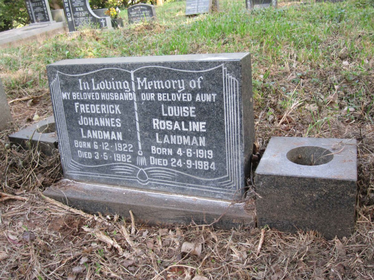 LANDMAN Frederick Johannes 1922-1982 :: LANDMAN Louise Rosaline 1919-1984