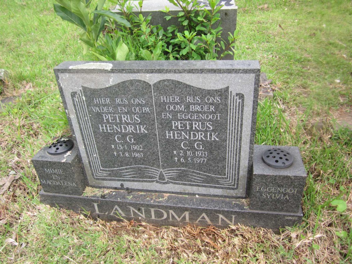 LANDMAN Petrus Hendrik C.G. 1902-1963 :: LANDMAN Petrus Hendrik C.G. 1933-1977