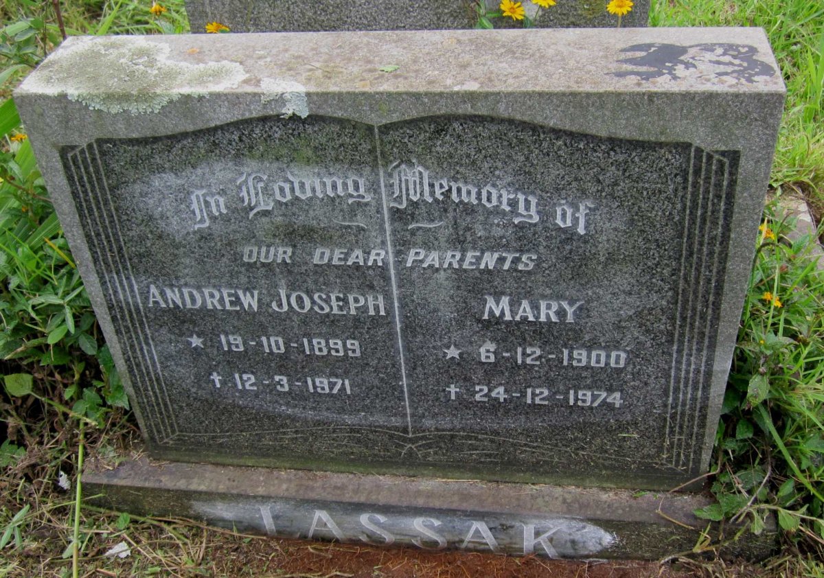 LASSAK Andrew Joseph 1899-1971 &amp; Mary 1900-1974