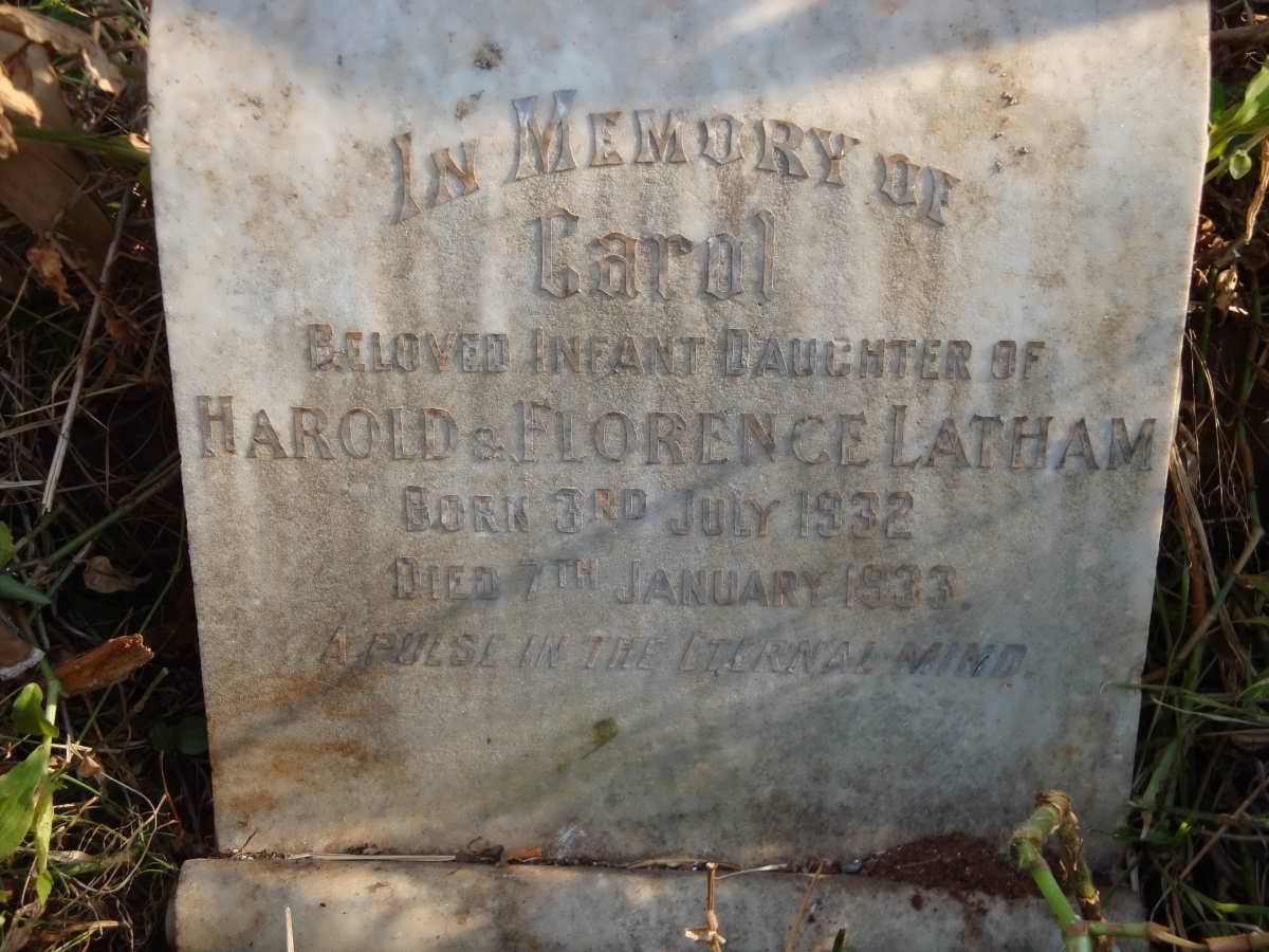 LATHAM Carol 1932-1933