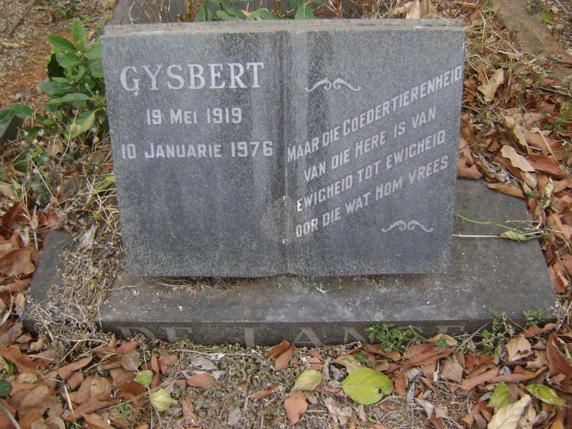 LANGE Gysbert, de 1919-1976