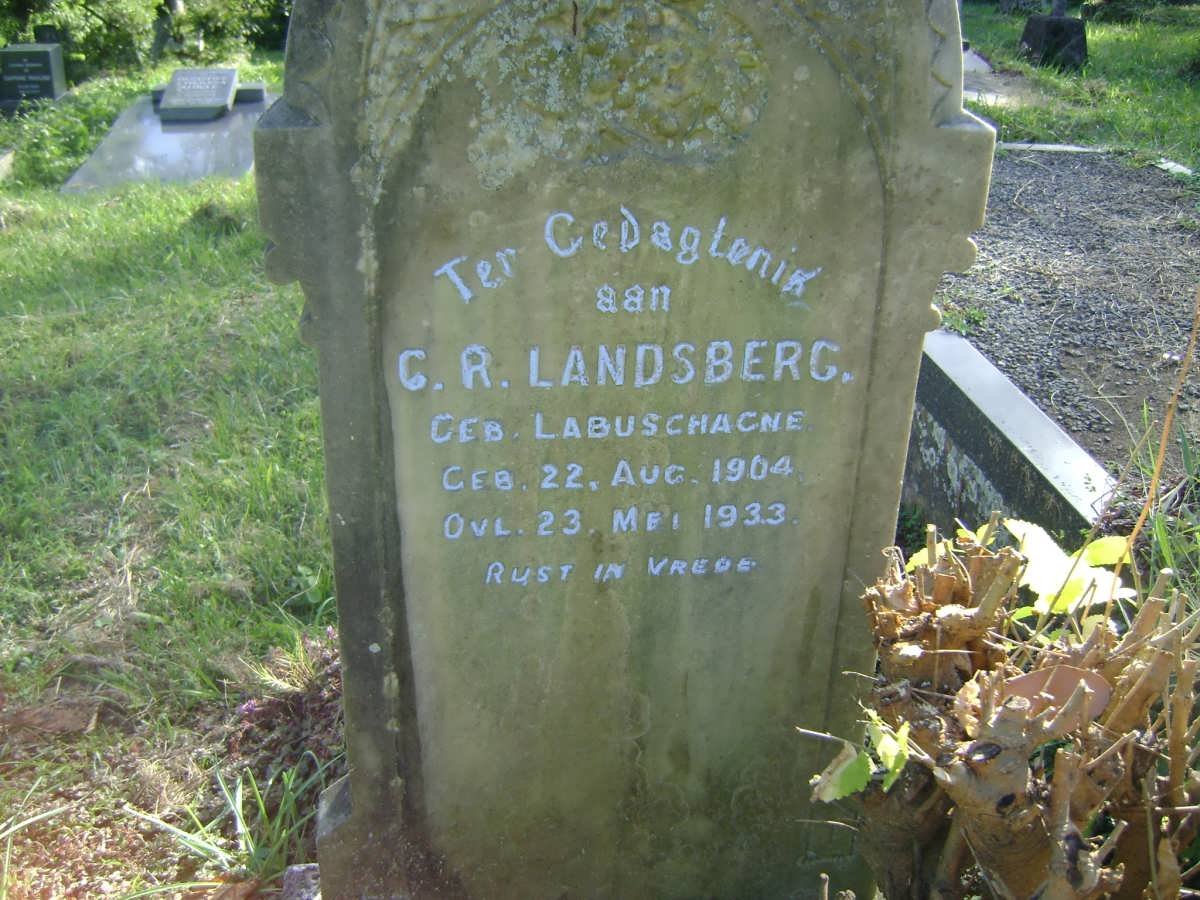 LANDSBERG Cornelia R. nee LABUSCHAGNE 1904-1933