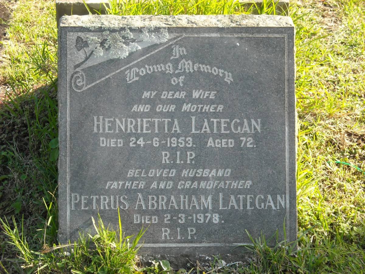 LATEGAN Petrus Abraham -1978 &amp; Henrietta -1953