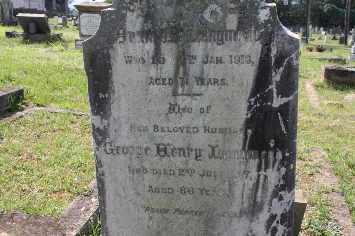 LANGMEAD George Henry -1917 &amp; Annie Martha -1916