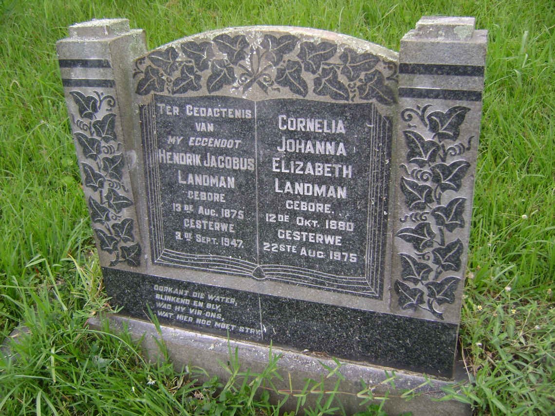 LANDMAN Hendrik Jacobus 1875-1947 &amp; Cornelia Johanna Elizabeth 1880-1975