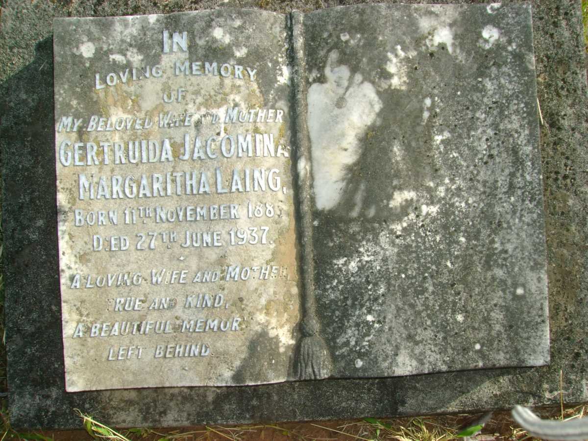 LAING Gertruida Jacomina Margaritha 1885-1937
