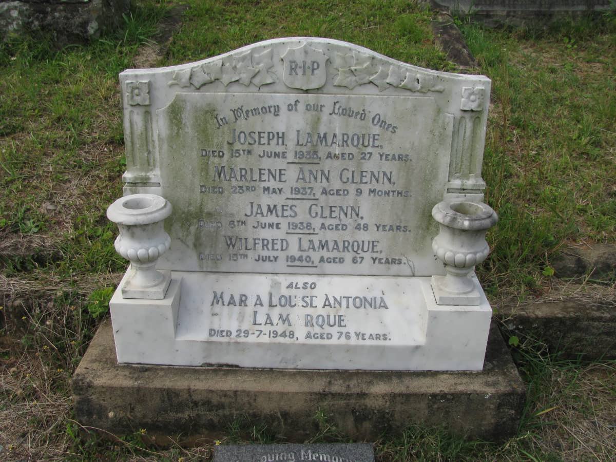 LAMARQUE Wilfred -1940 &amp; Maria Louise Antonia -1948 :: LAMARQUE Joseph -1935 :: GLENN James -1938 :: GLENN Marlene Ann -1937