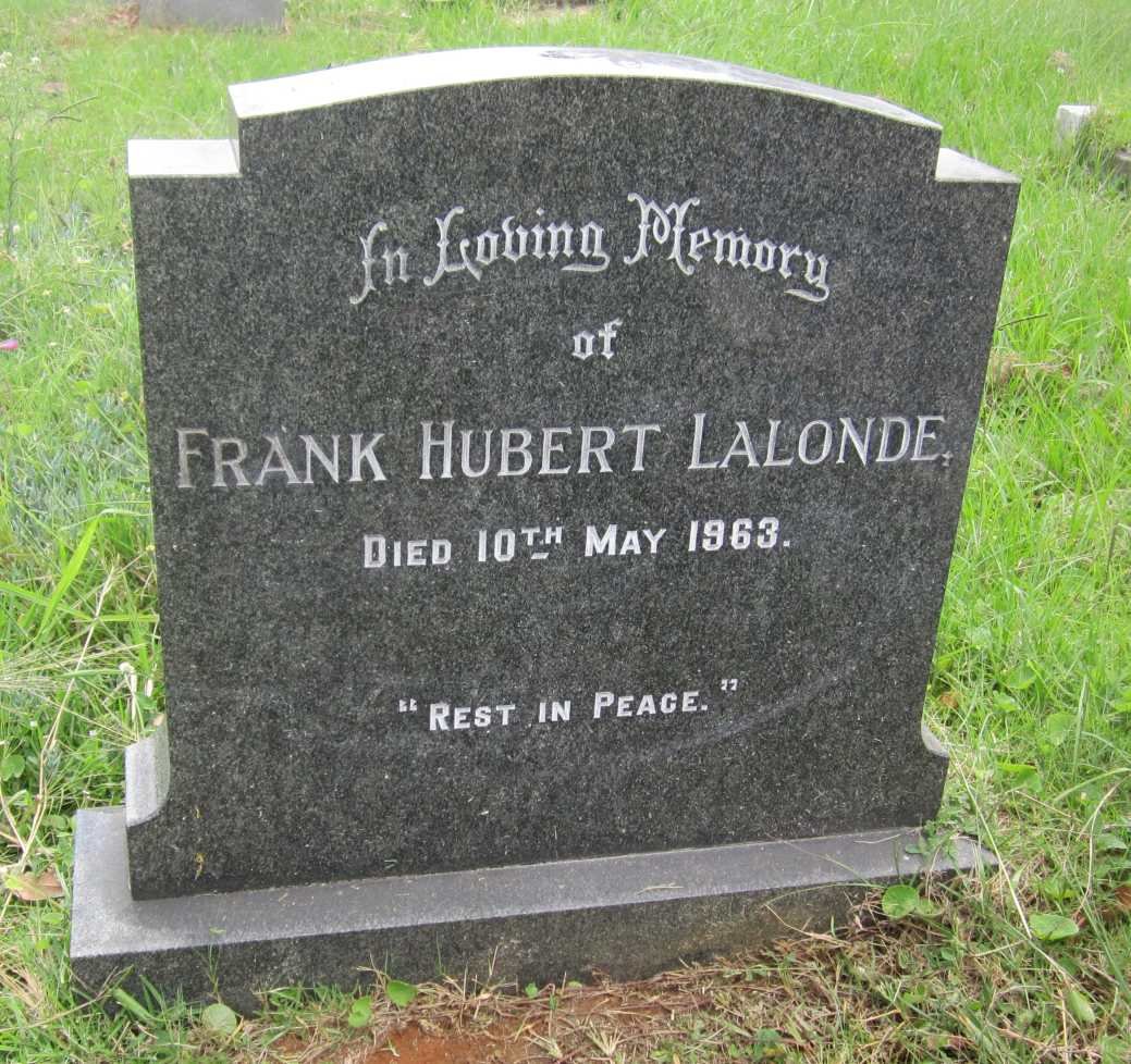 LALONDE Frank Hubert -1963