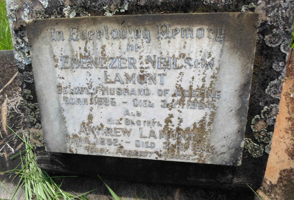 LAMONT Ebenezer Neilson 1888-1964 :: LAMONT Andrew 1892-1943