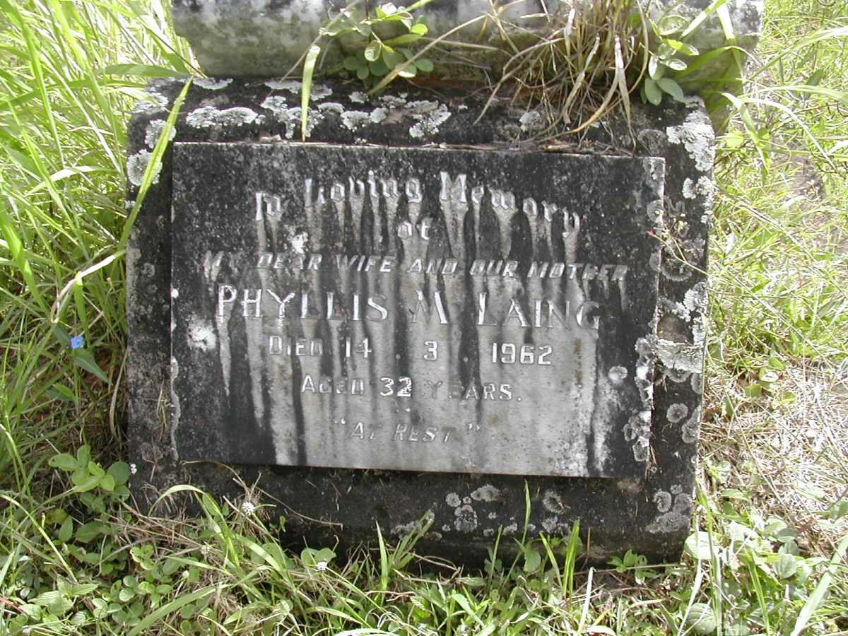 LAING Phyllis M. -1962