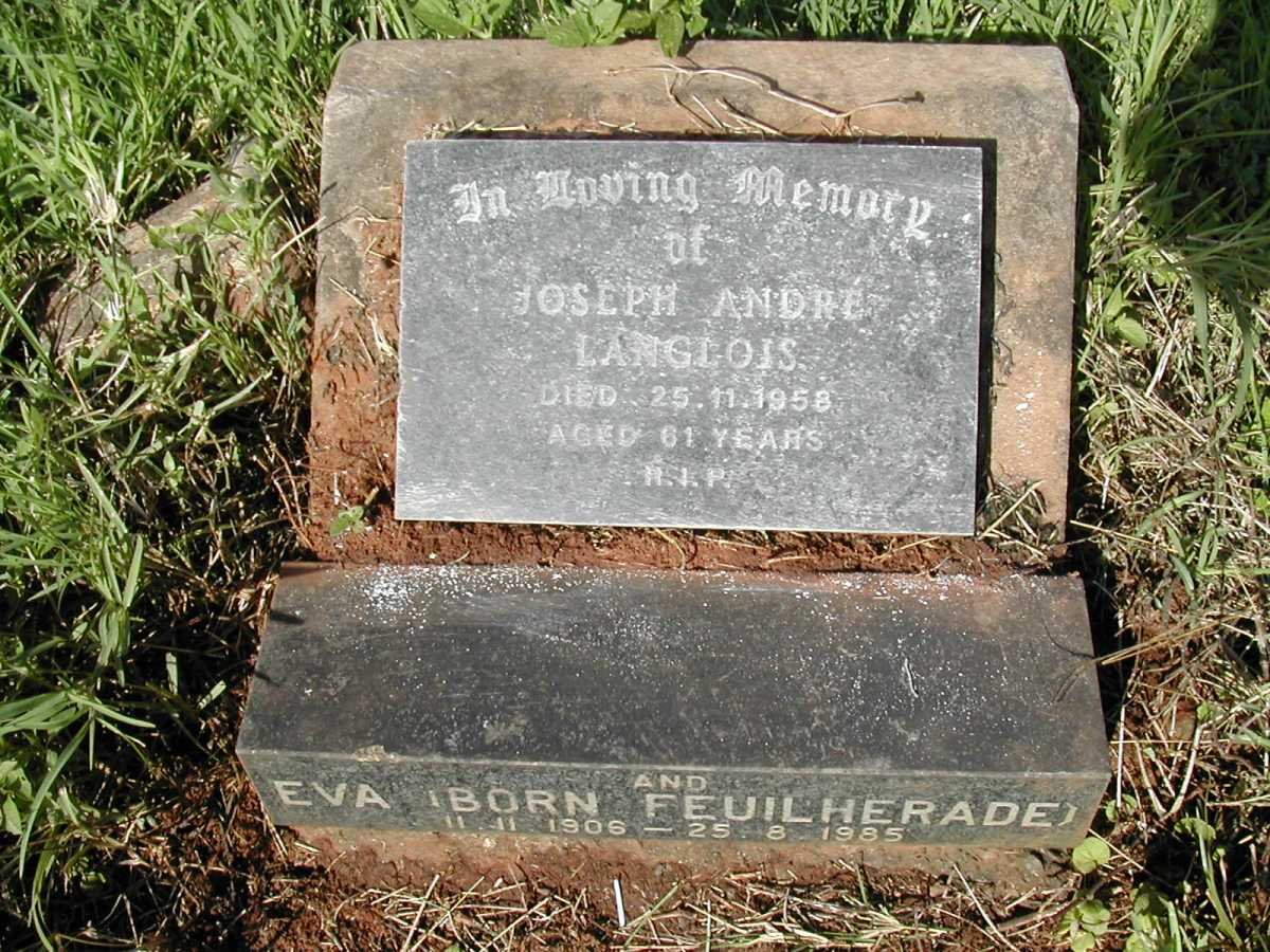 LANGLOIS Joseph Andre -1958 &amp; Eva FEUILHERADE 1906-1985