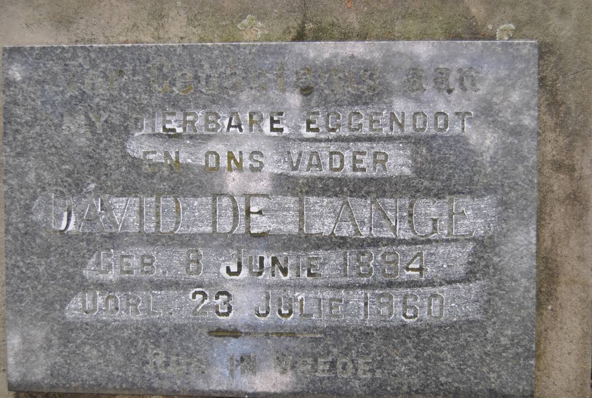 LANGE David, de 1894-1960