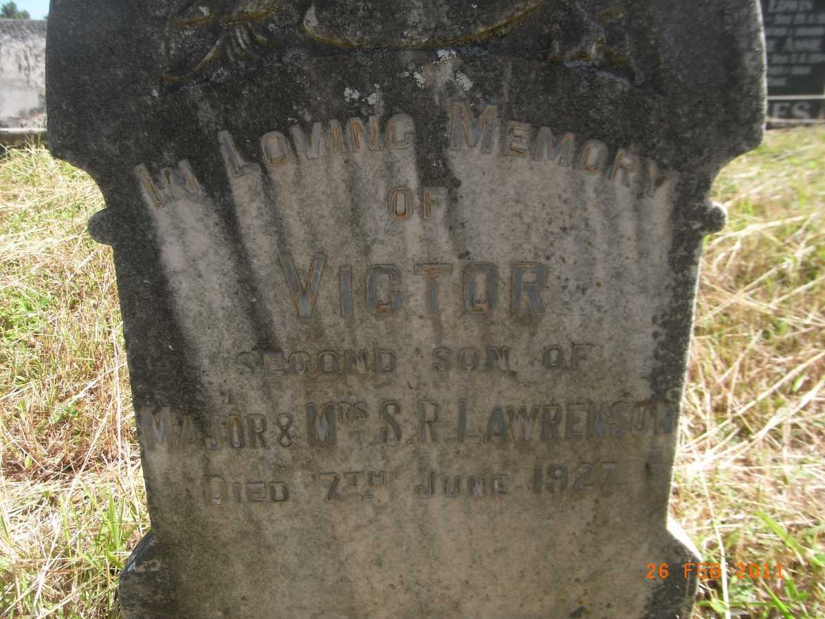LAWRENSON Victor -1927