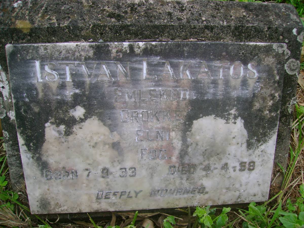 LAKATOS Istvan 1933-1959