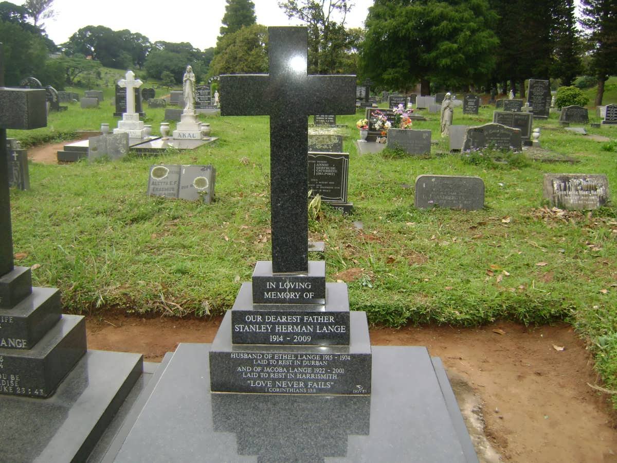 LANGE Stanley Herman 1914-2009 &amp; Jacoba 1921-2001