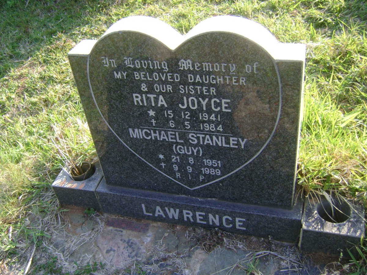 LAWRENCE Rita Joyce 1941-1984 :: LAWRENCE Michael Stanley 1951-1989