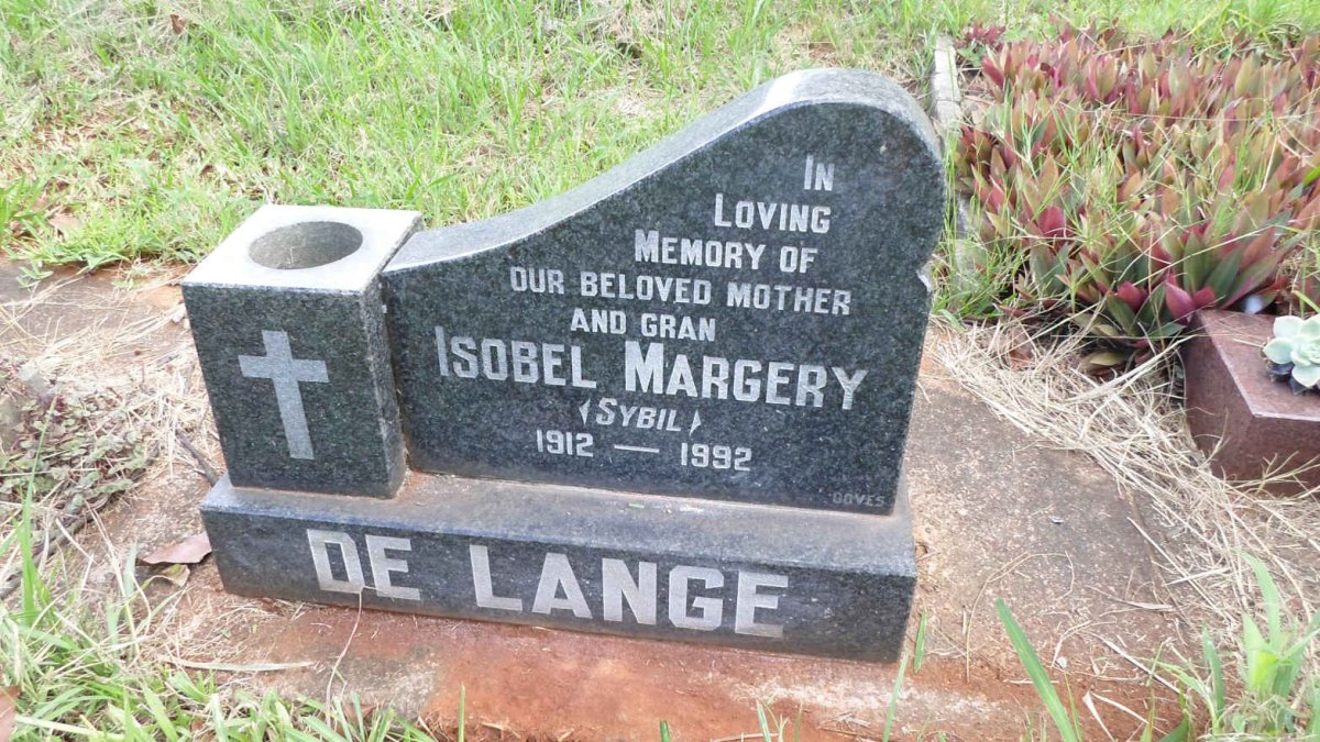 LANGE Isobel Margery, de  1912-1992