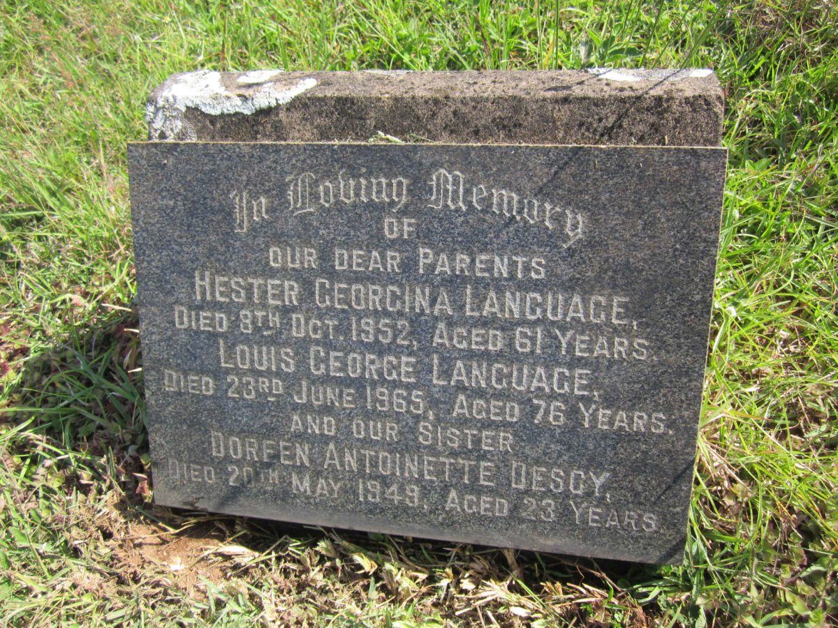 LANGUAGE Louis George -1965 &amp; Hester Georgina -1952 :: DESGY Doreen Antoinette -1949